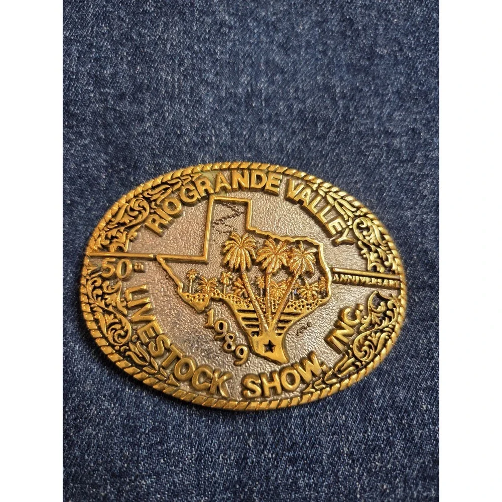 Rio Grande Valley 50th Anniversary Livestock Show Belt Buckle - Rare